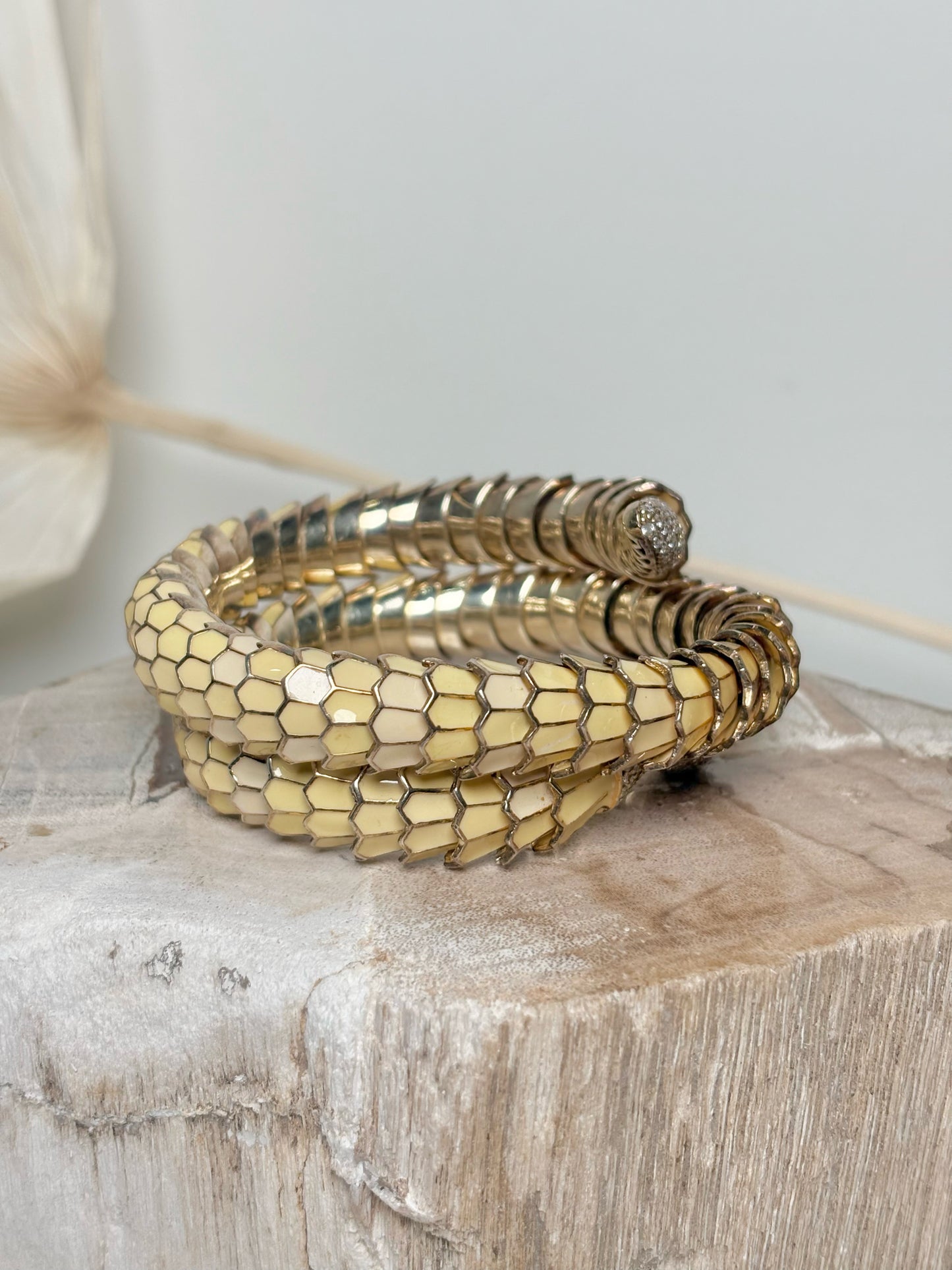 Enamel No Label Snake Scales Crystal Bracelet