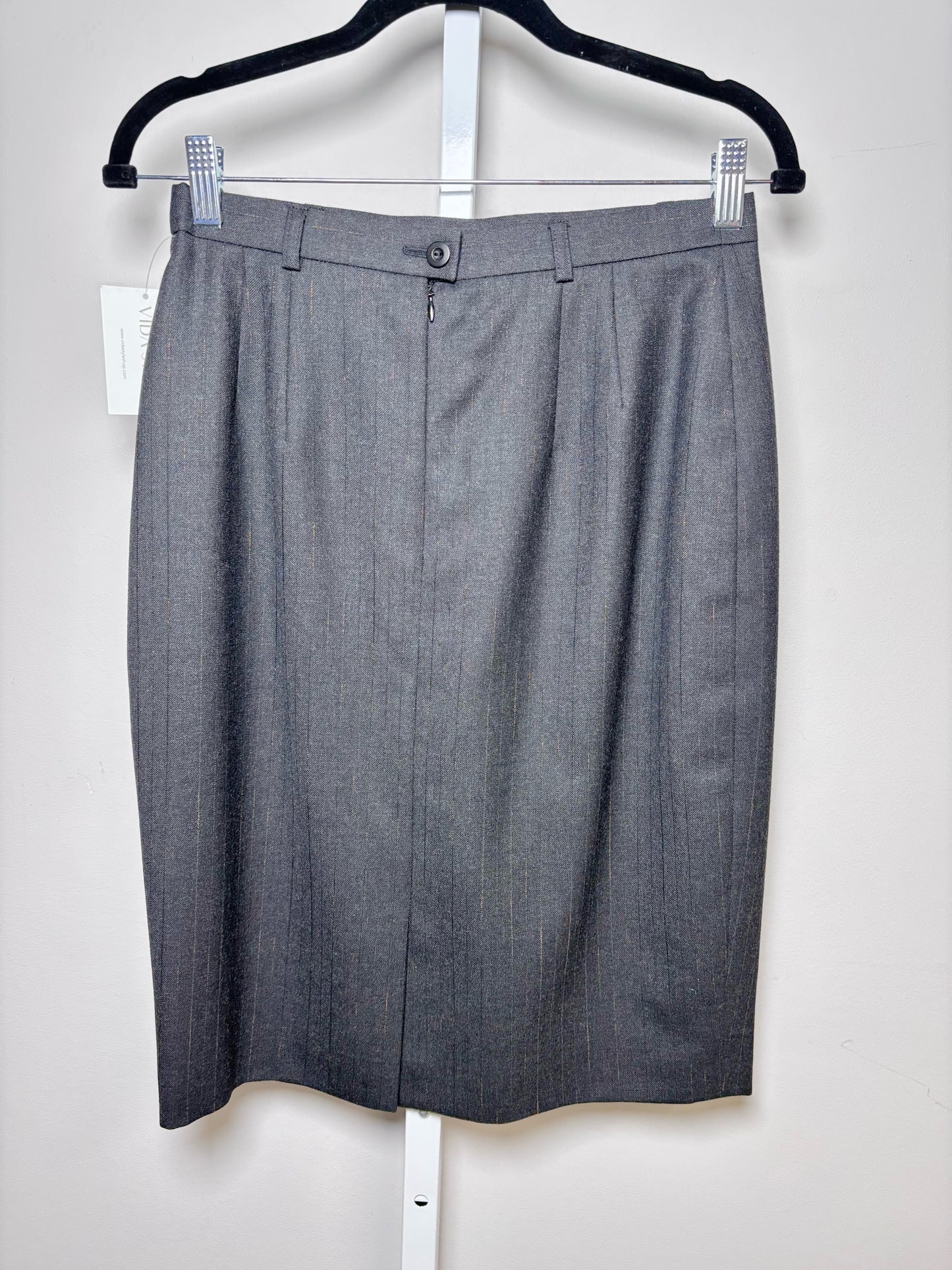 Women Size 38 Escada Black Metallic Suit