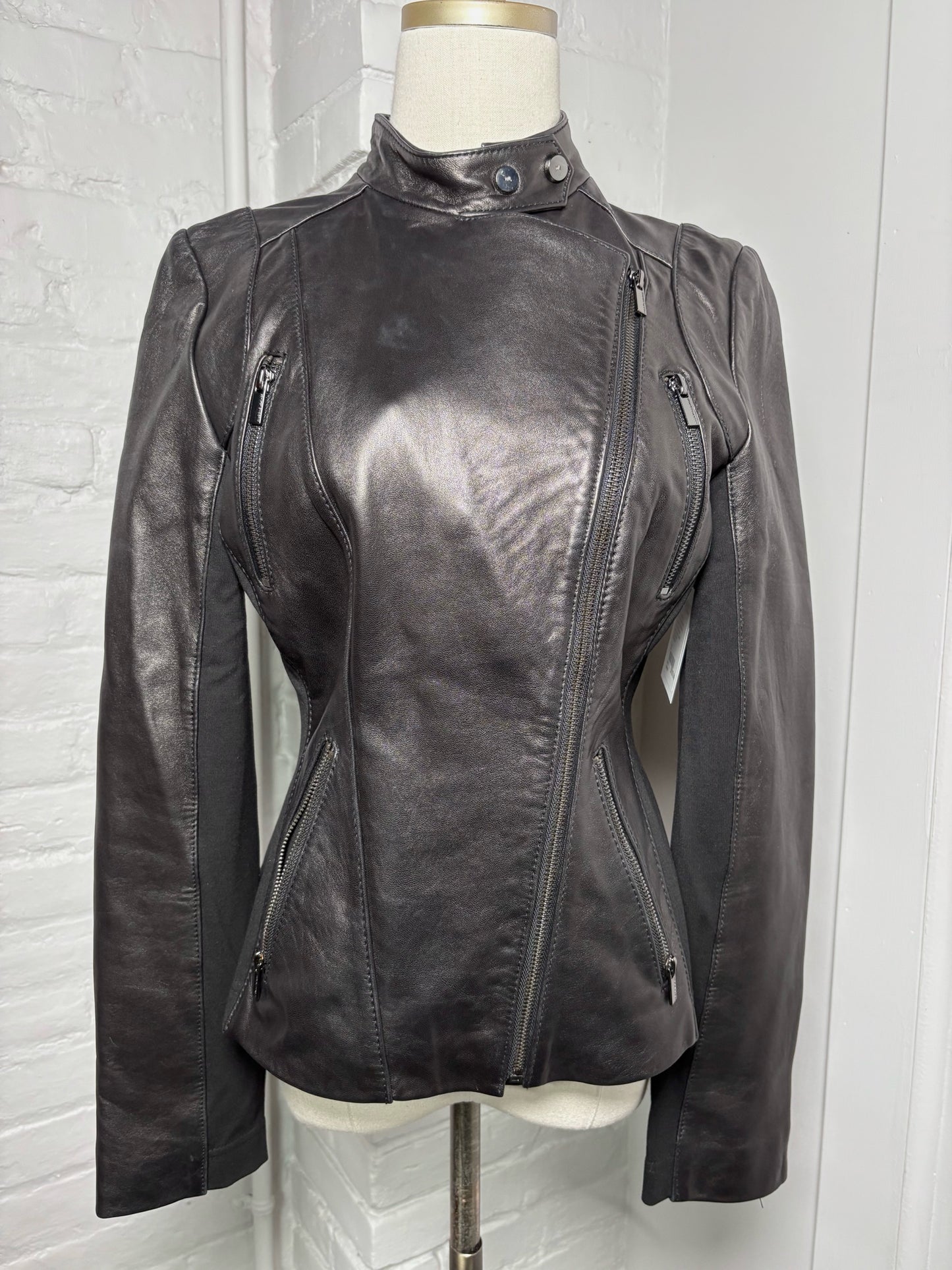 Women Size S Wilson's Leather Black Leather Moto Jacket