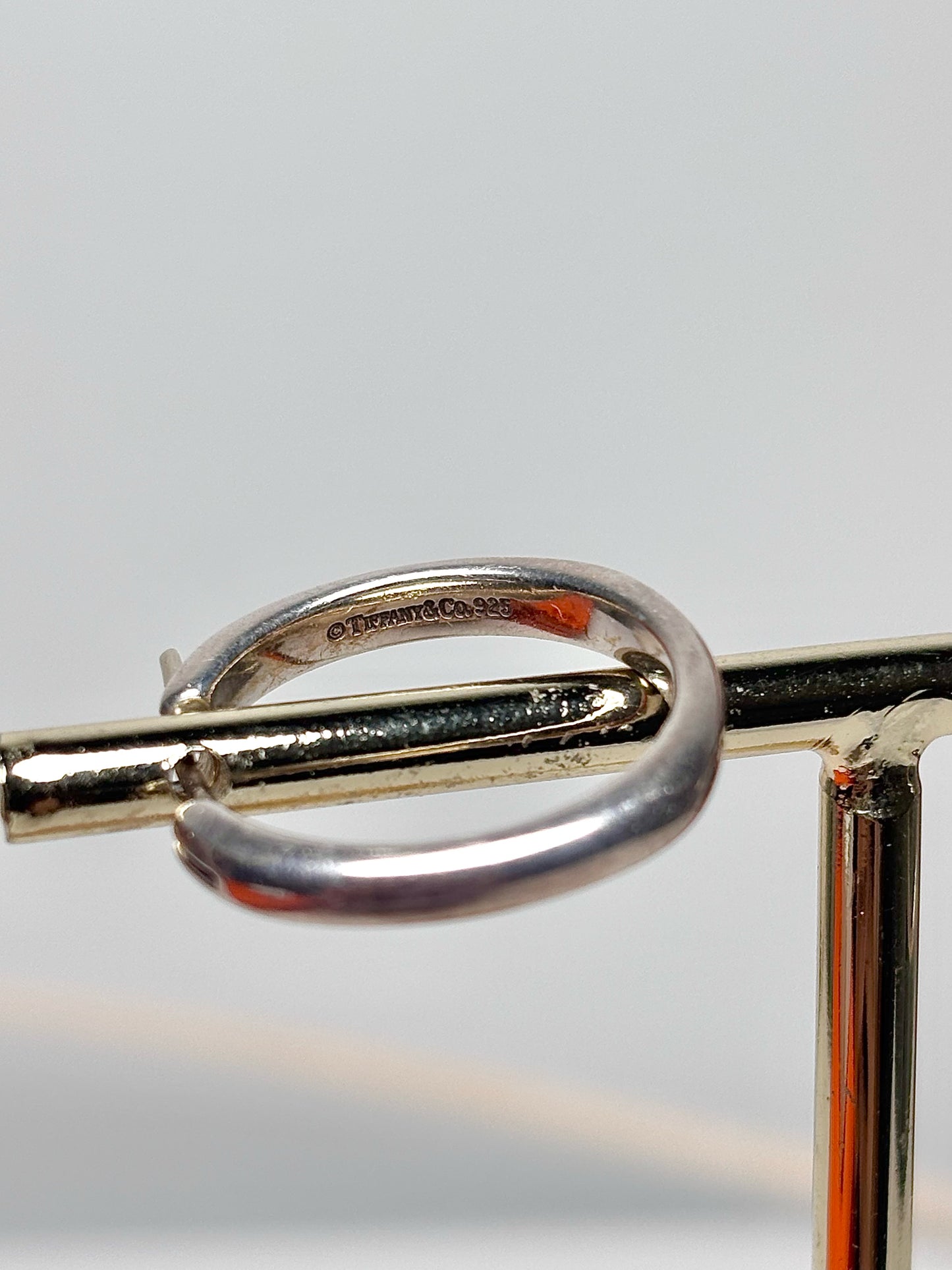 Tiffany & Co. Sterling Silver Cushion Hoop Earrings