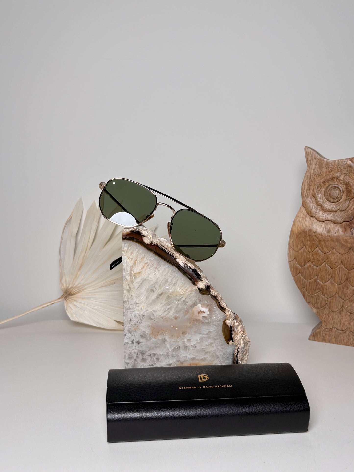 Men's David Beckham Gold Sunglasses