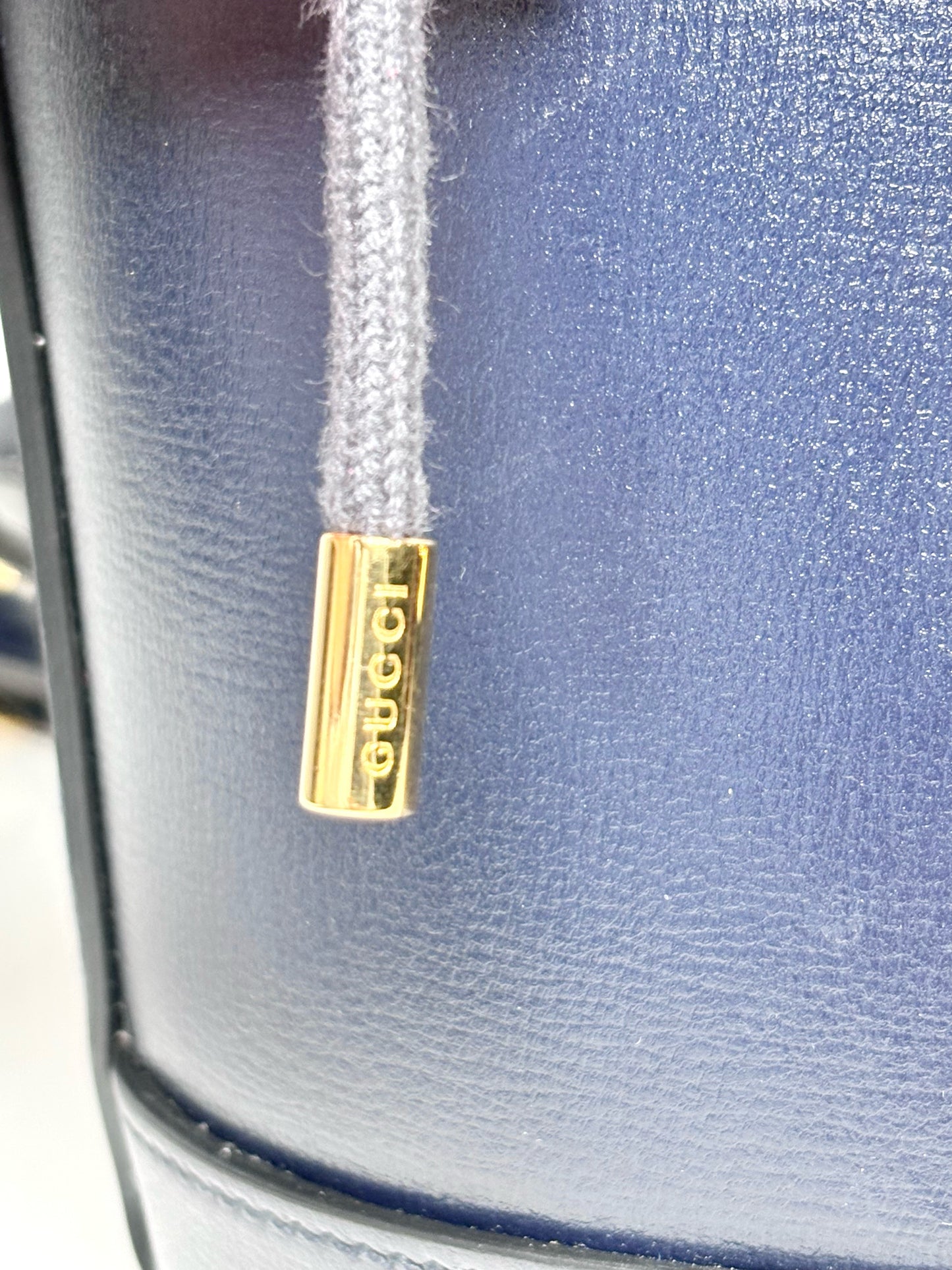 Leather Gucci Horsebit Red & Navy Purse