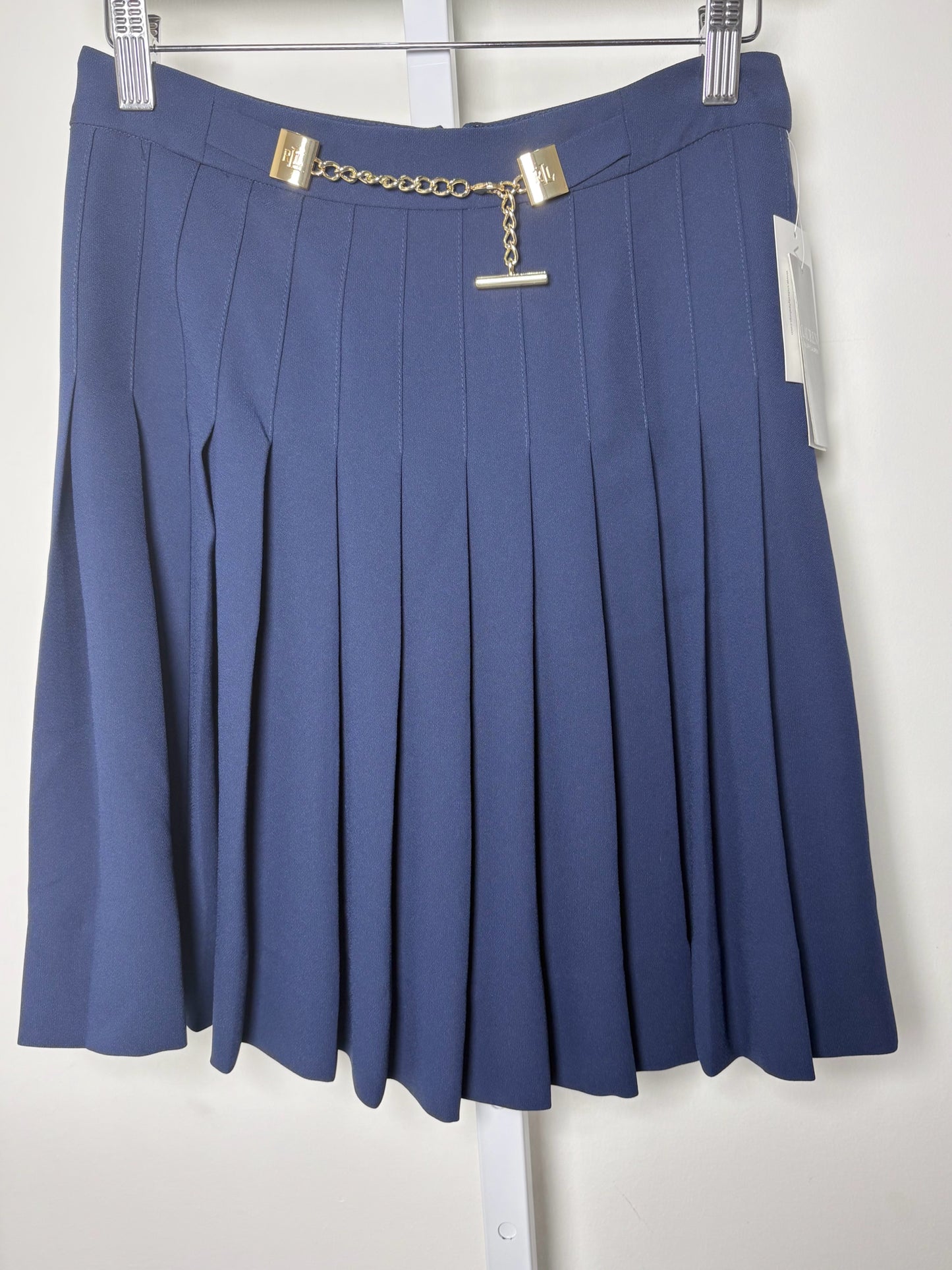 Women Size 00 Lauren Ralph Lauren Navy Solid NWT Skirt