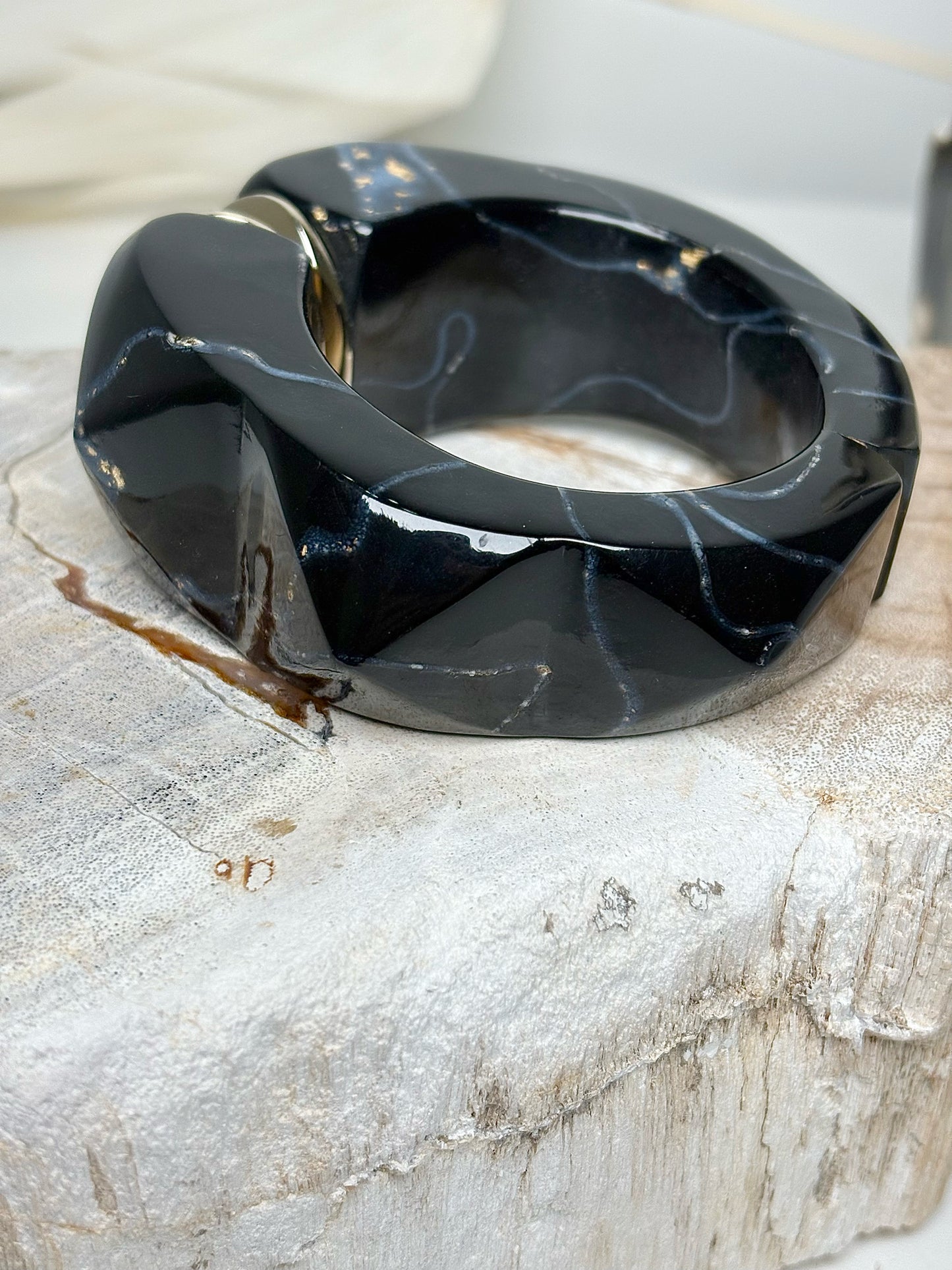 Wood, Resin Christian Dior Gold Marble Effect Pre-owned Bracelet