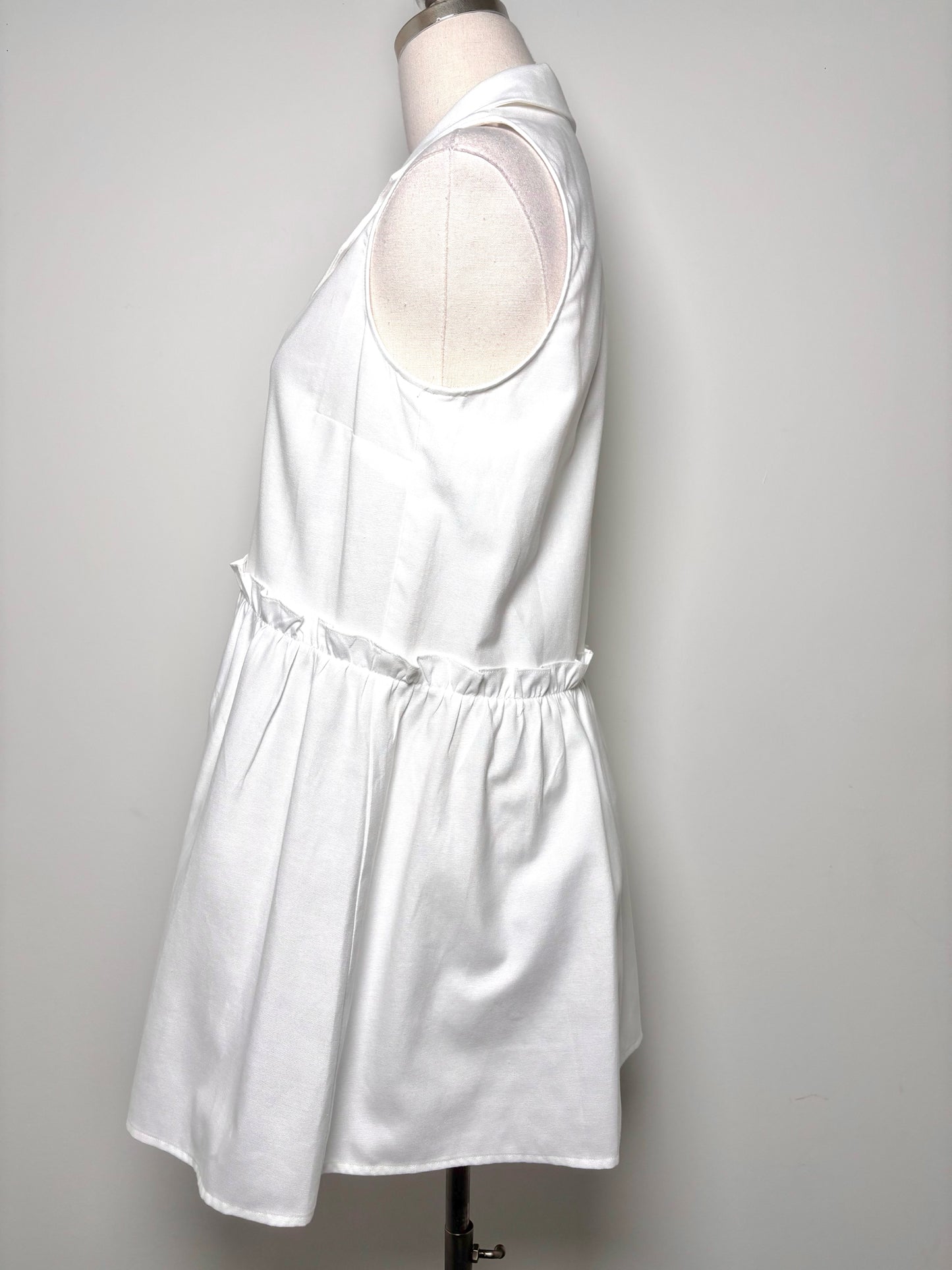 Women Size S Tuckernuck White Solid Cotton Dress
