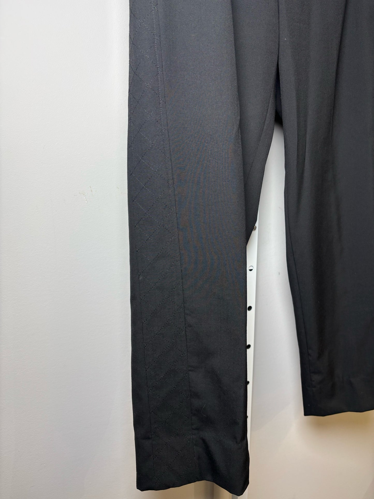 Issey Miyake Black Wool Diamond Quilt Panels Solid Men's 5 (XL, US) Suit