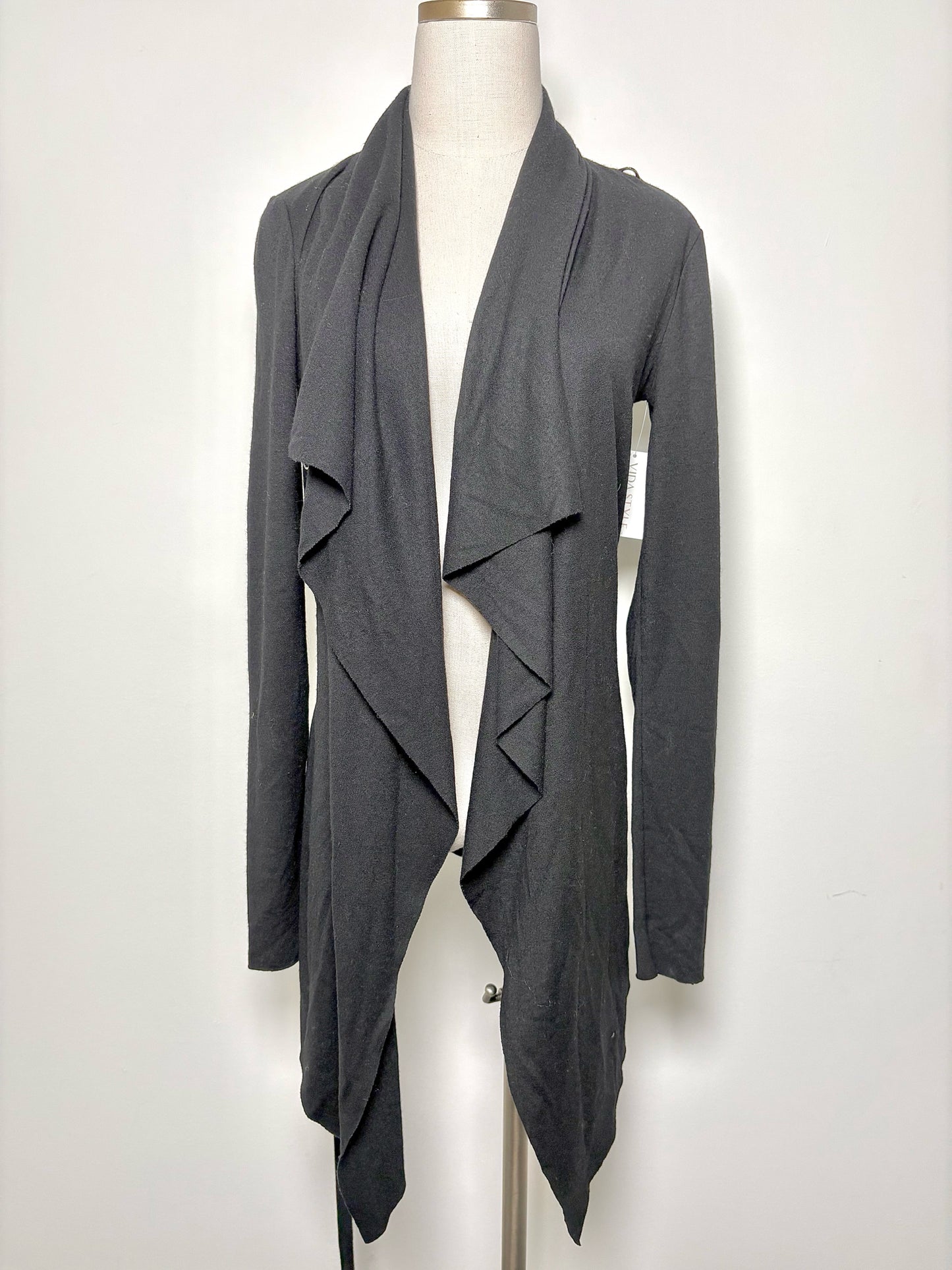 Women Size P Helmut Lang Black Solid Wool Sweater