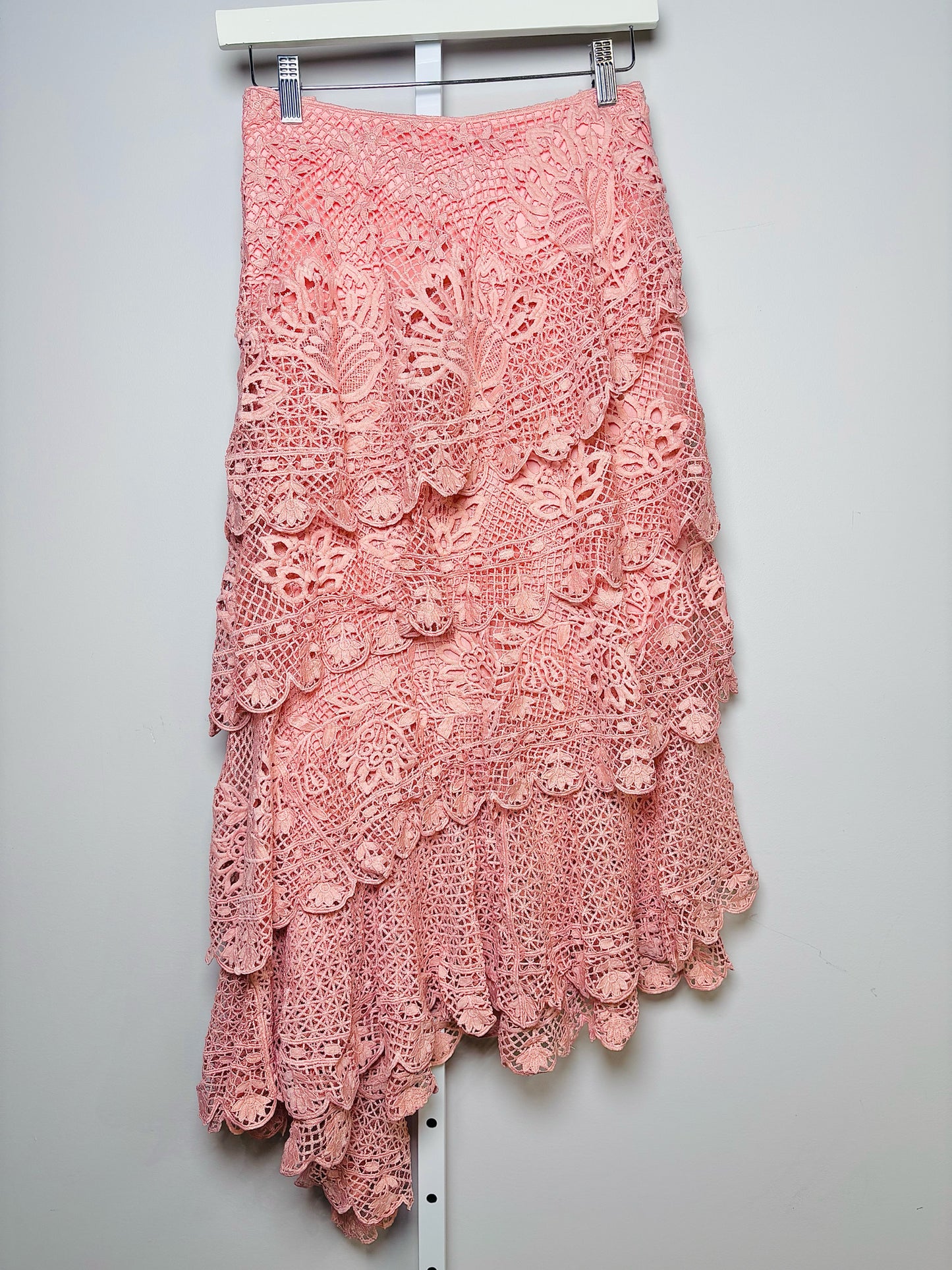 Women Size XL Farm Rio Peach Lace Skirt