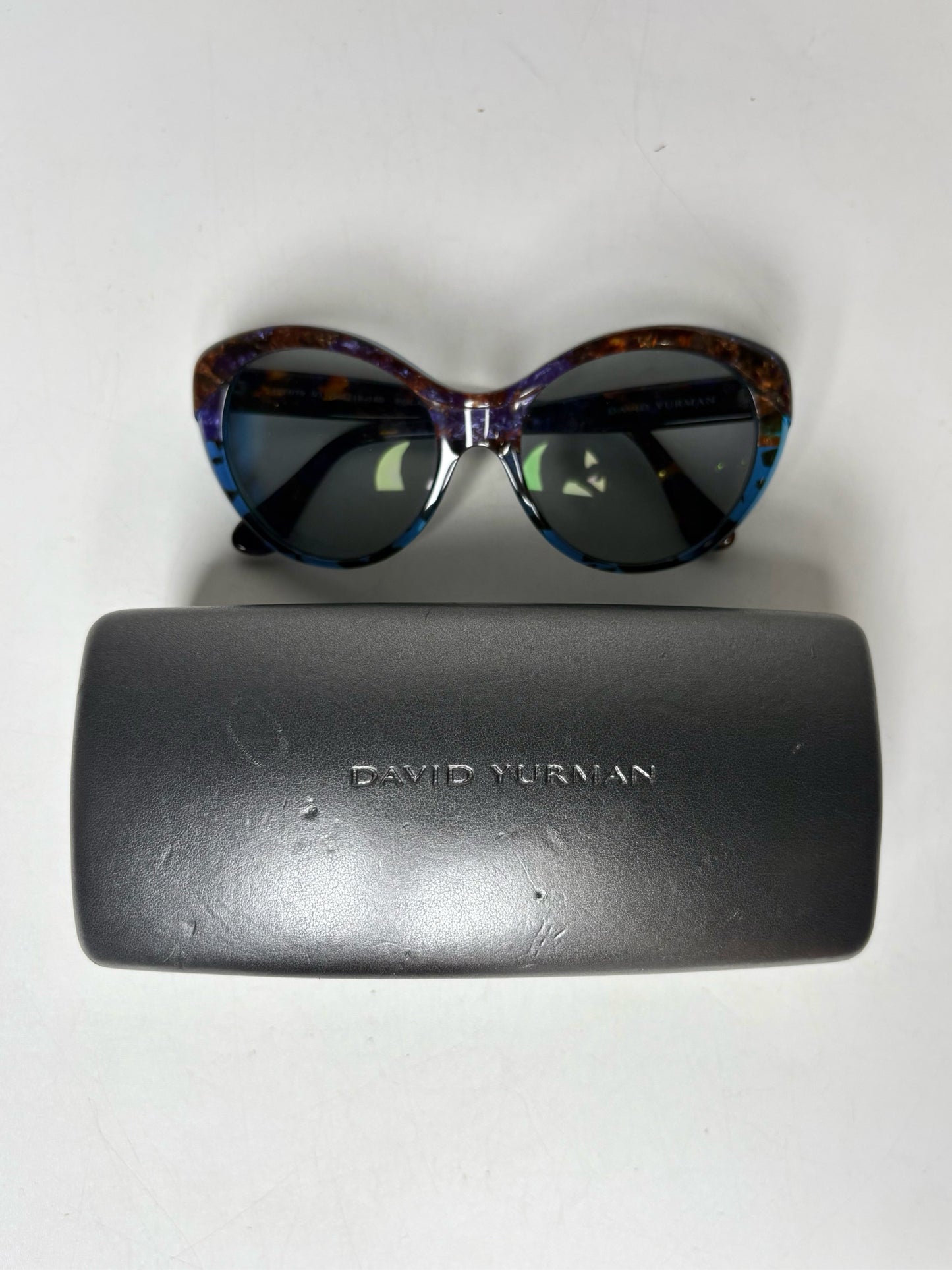 David Yurman Pre-owned Blue, Purple, Brown Acetate Sunglasses