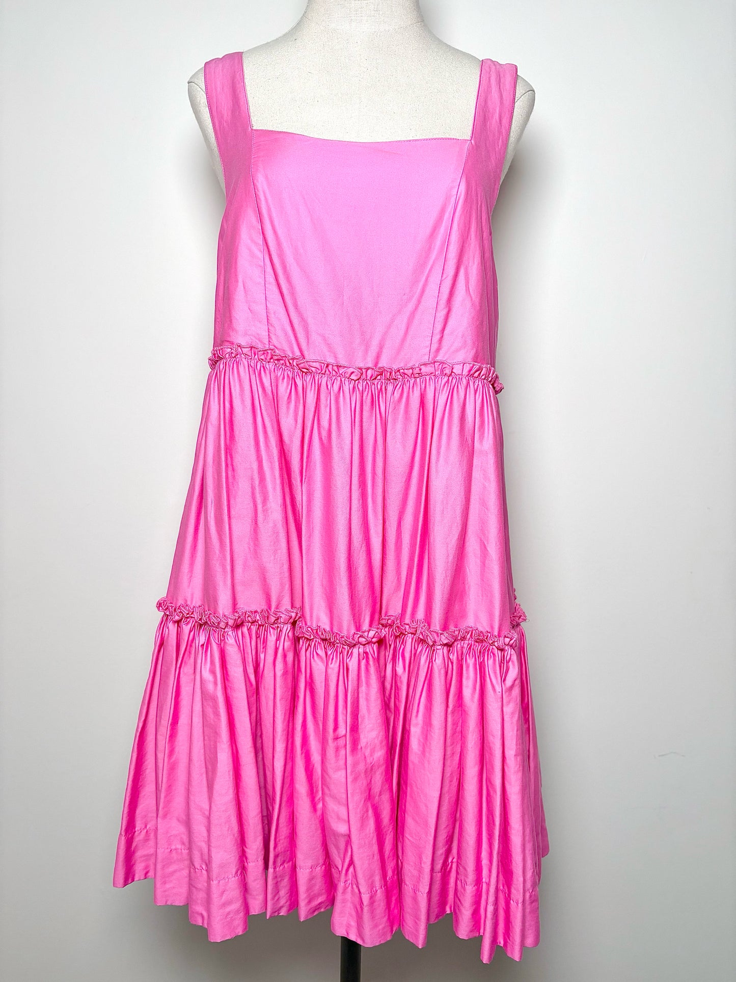 Women Size S Aureta Pink Solid Pure Cotton Dress