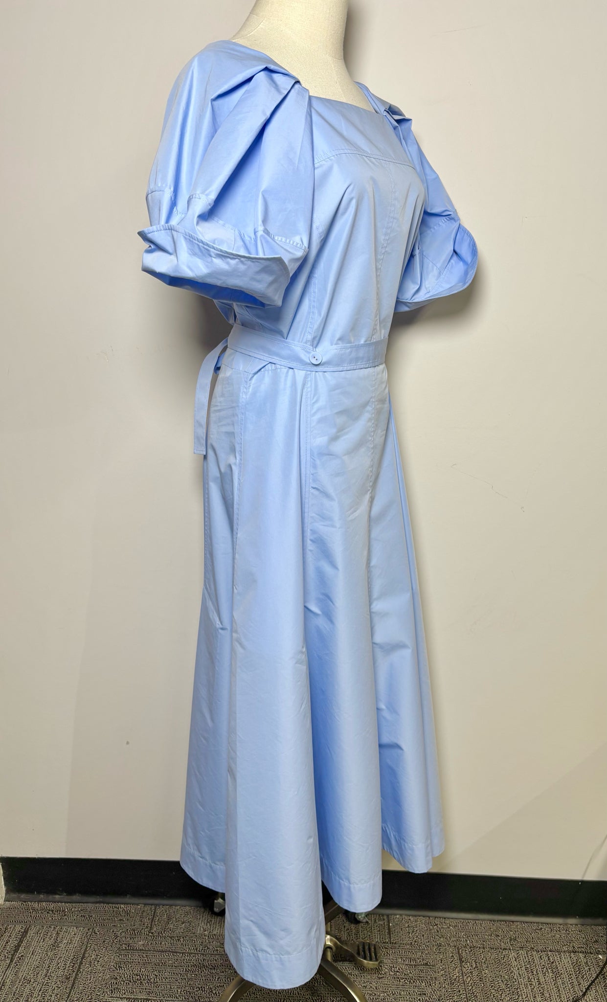 Women Size 10 3.1 Phillip Lim Oxford Blue Poplin Cotton Belted Dress