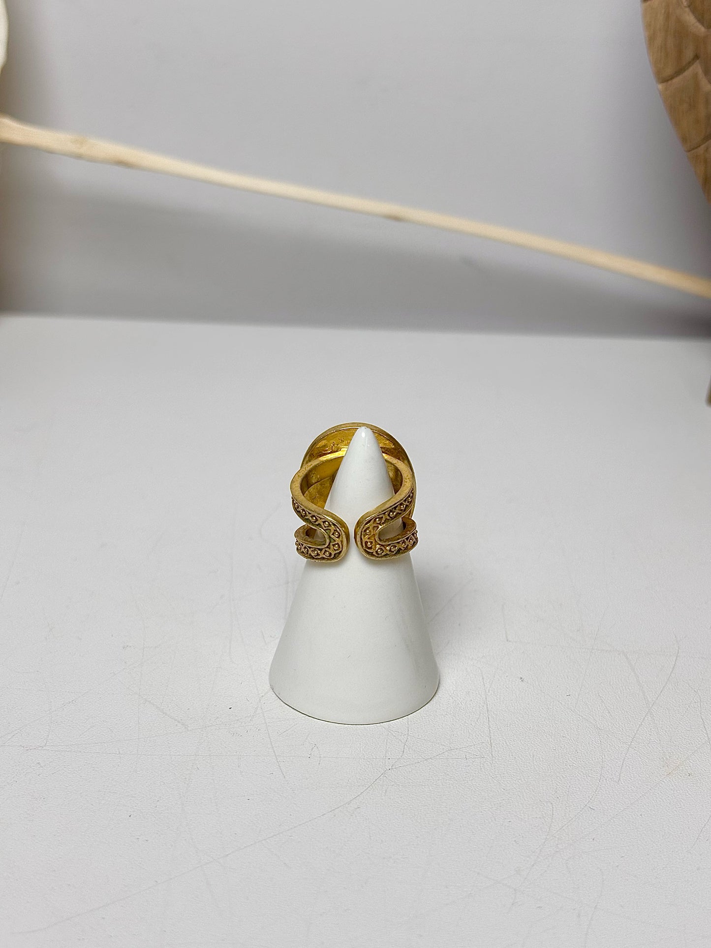 Gold Julie Vos Chalcedony Blue 5.5 24K Gold Plated Ring
