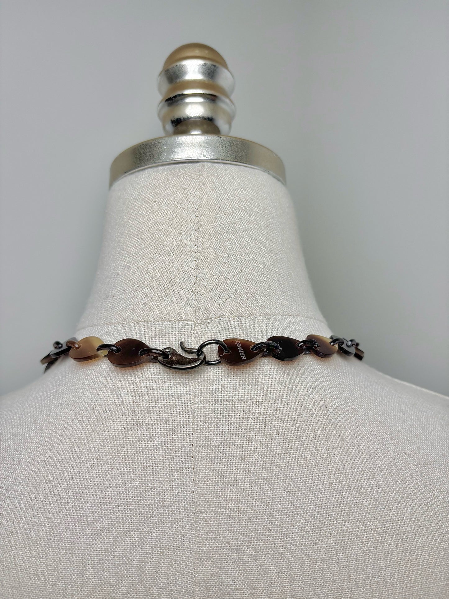 Horn Hermes Sterling Silver Pre-owned Necklace