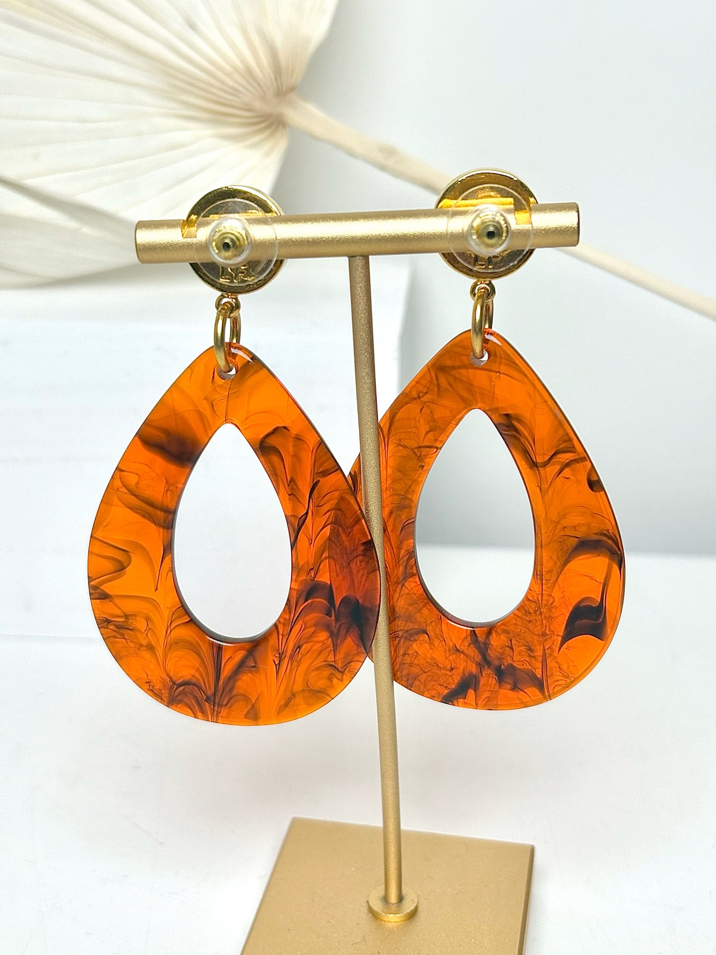Resin Lizzie Fortunato Resin Teardrop w/Pearl Earrings