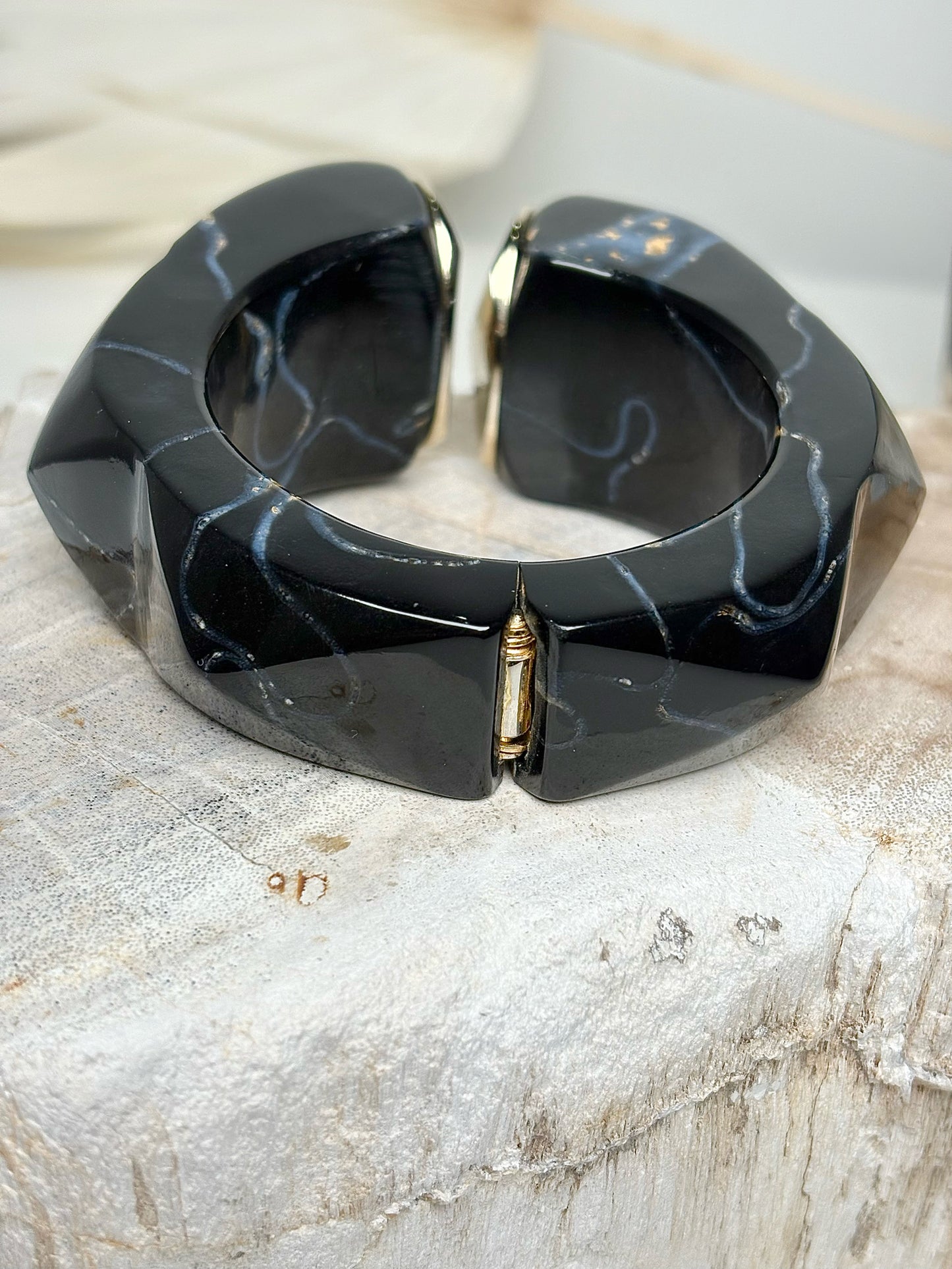 Wood, Resin Christian Dior Gold Marble Effect Pre-owned Bracelet
