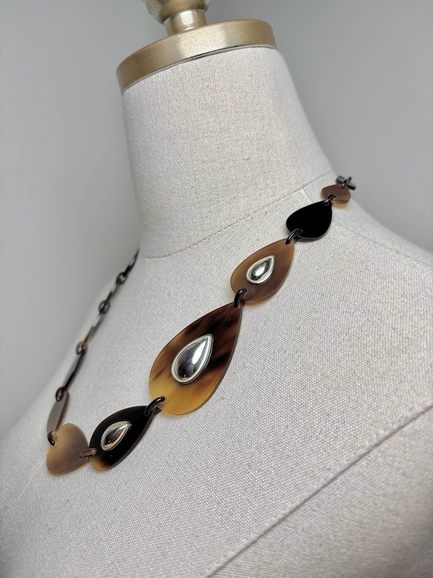 Horn Hermes Sterling Silver Pre-owned Necklace