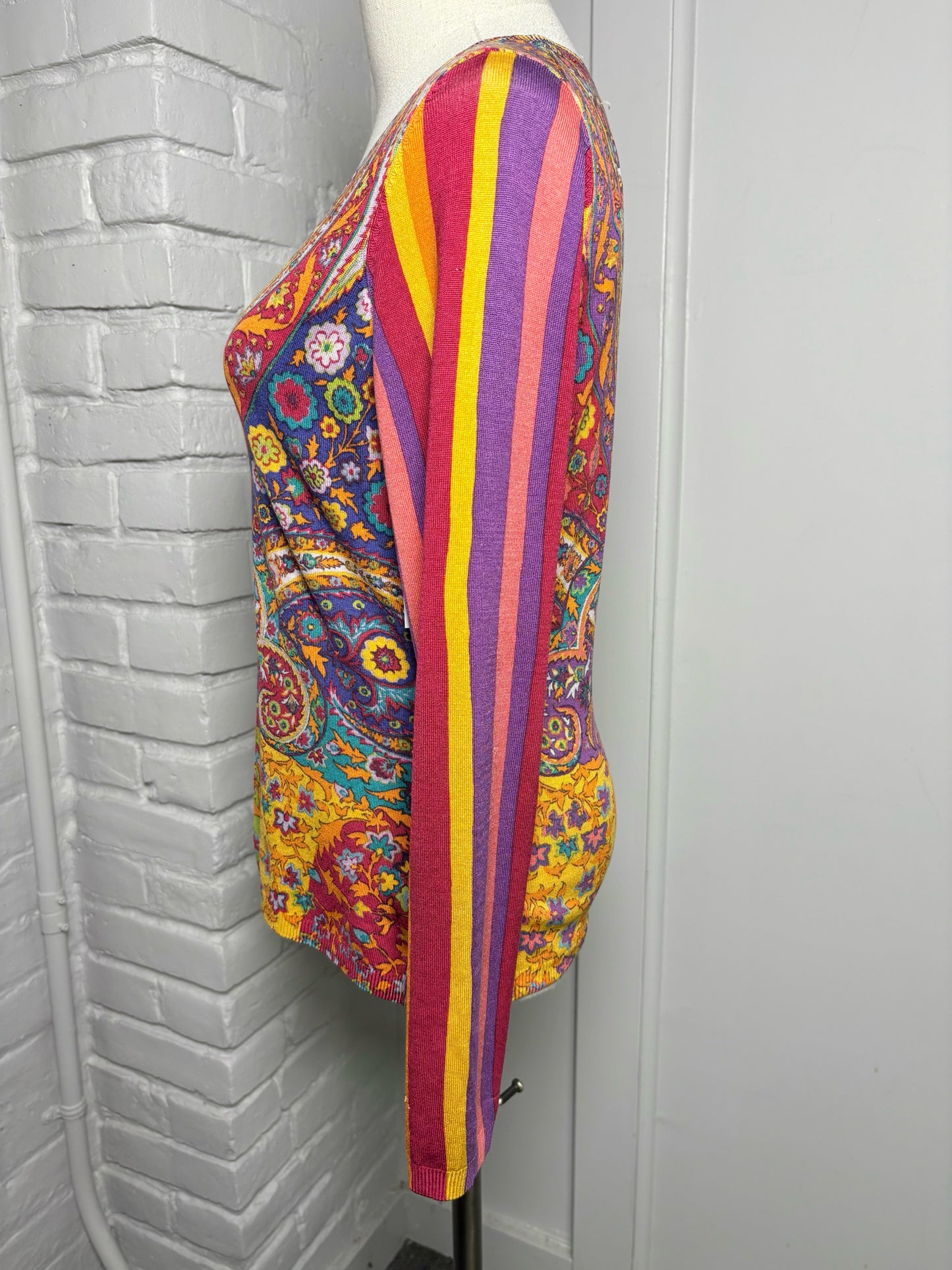 Women Size 42 Etro Orange, red, blue Print Top