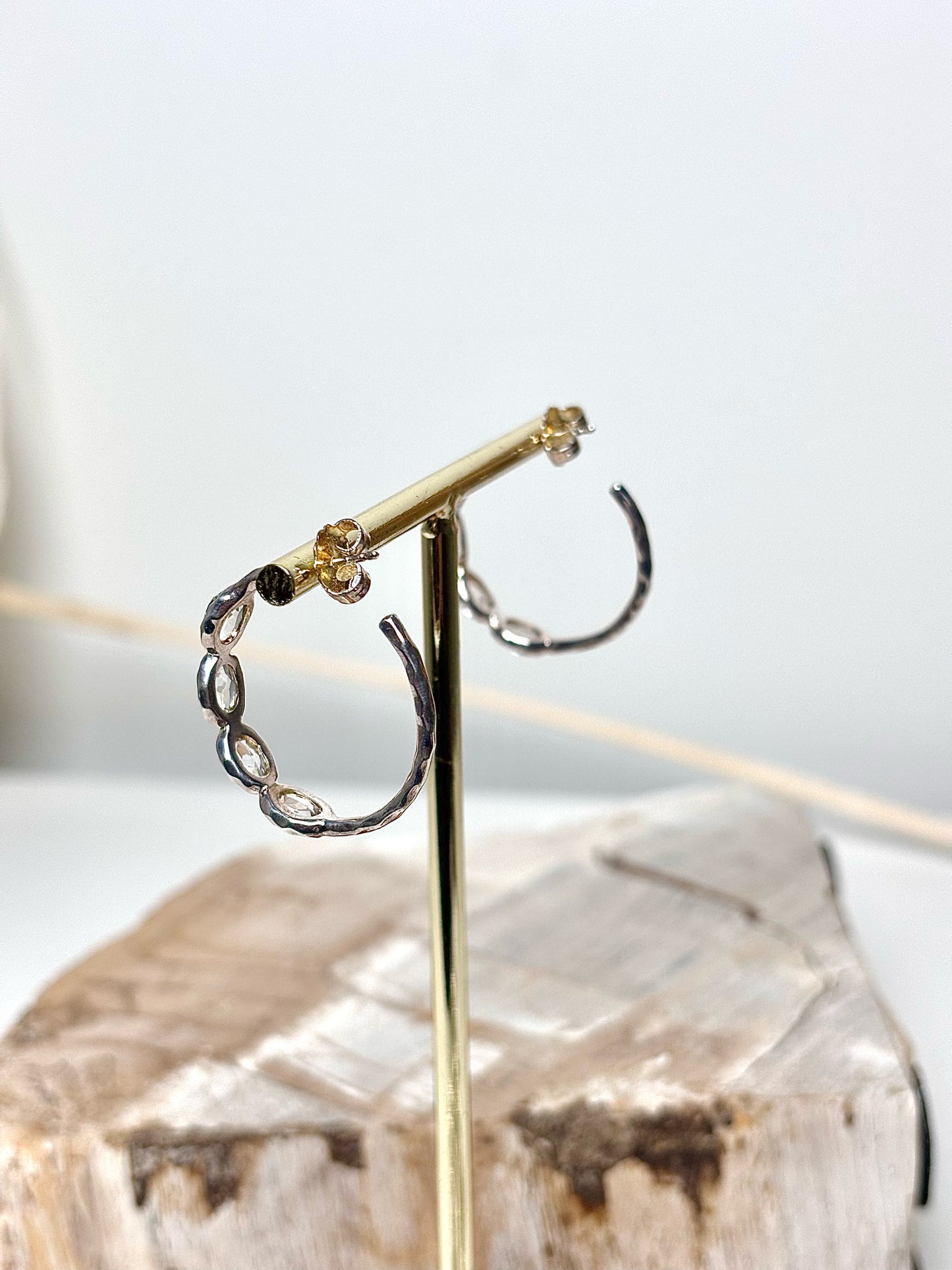 Ippolita Quartz Stone Rock Candy Hoop Earrings