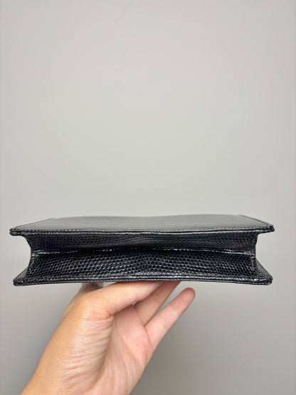 Lana of London by Lana Marks Leather Black Crossbody Crystal Embellishment Purse