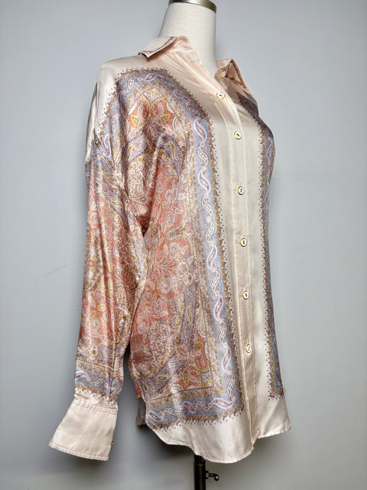 Women Size 3 (10, Large) Zimmermann Multi-Color Floral Print Top