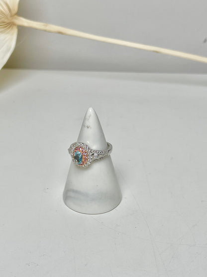 Sterling Silver Beroke Apatite Blue, Pink 7 Ring