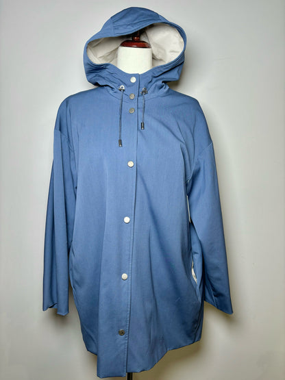 Women Size 44 Colombo Blue Solid Wool Jacket