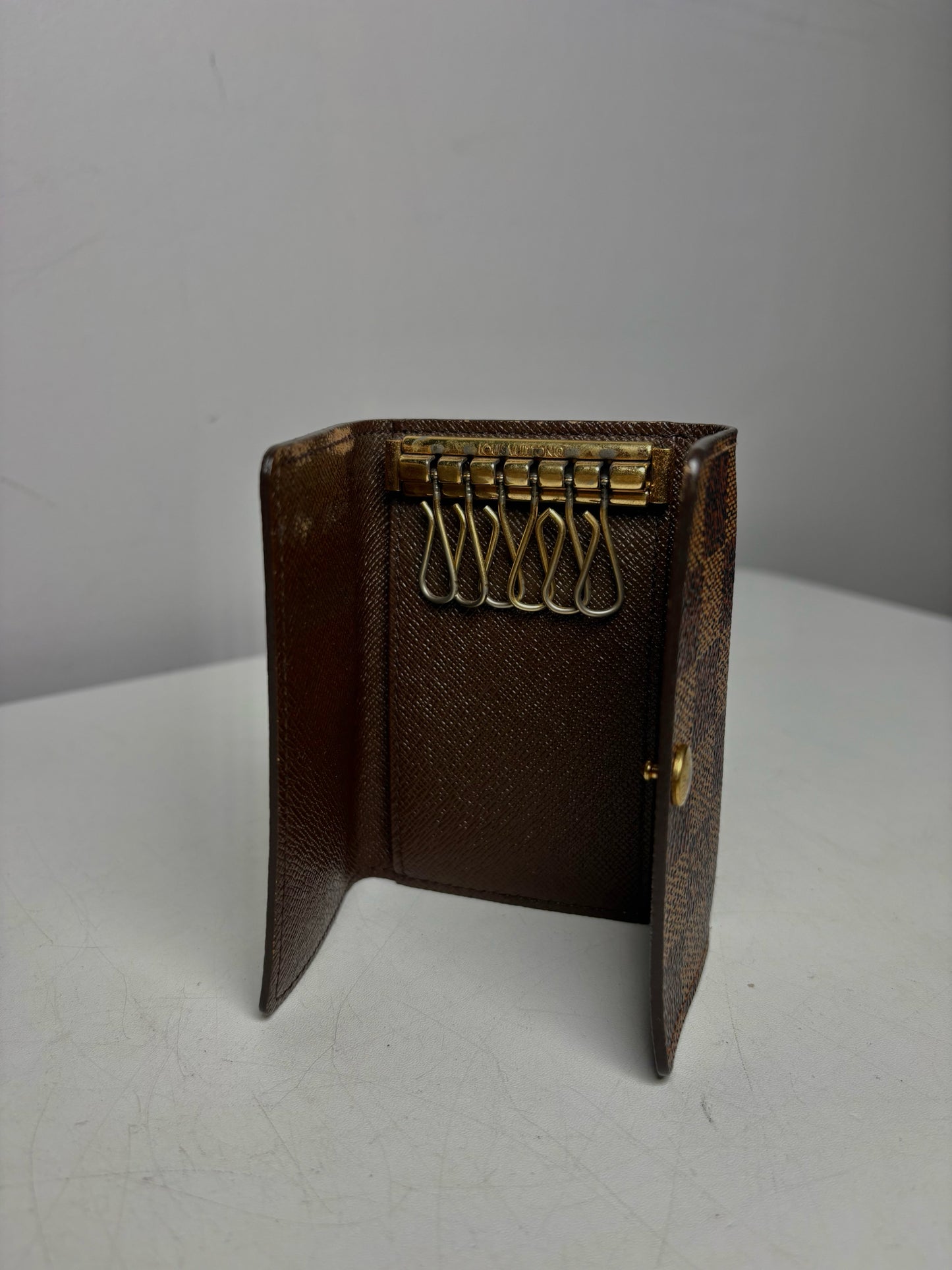 Louis Vuitton 6 Key Holder Coated Canvas Pre-owned Brown Mini Wallet