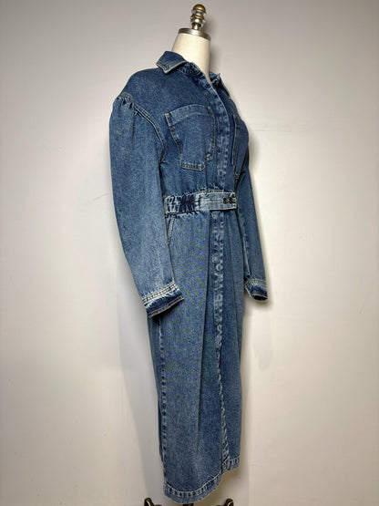 Women Size 36 (4, Small) Remain Birger Christensen Blue Denim Cotton NWT Dress