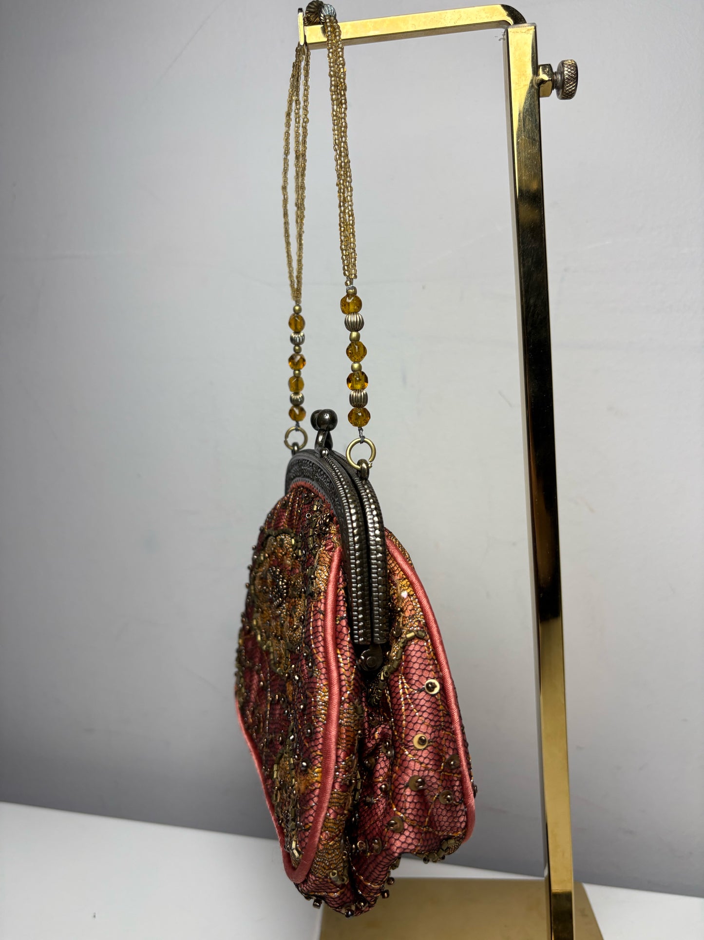 Women's Christiana Rose Embellished Vintage Y2K Pre-Owned Mini Purse
