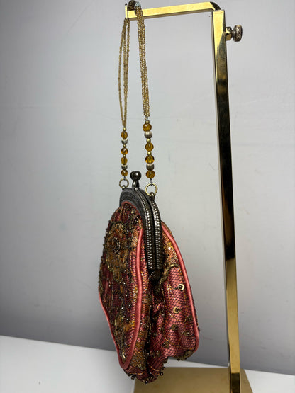 Women's Christiana Rose Embellished Vintage Y2K Pre-Owned Mini Purse