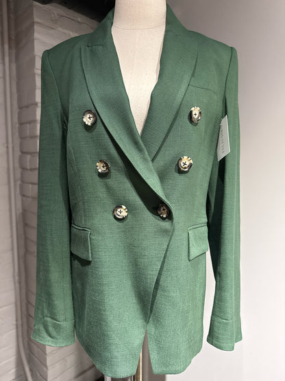 Women Size 8 Veronica Beard Hunter Green Double-breasted Blazer