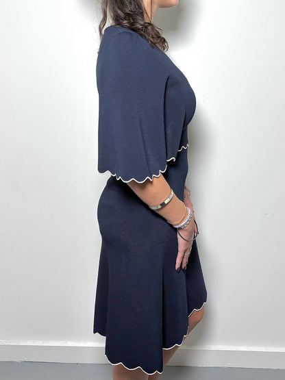 Women Size M Paul Ka Blue Solid Dress