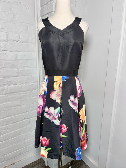 Women Size 3 Ted Baker Black Floral Dress