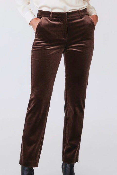 Women Size 46 (10, US) Loro Piana Brown Cotton Velvet Trousers