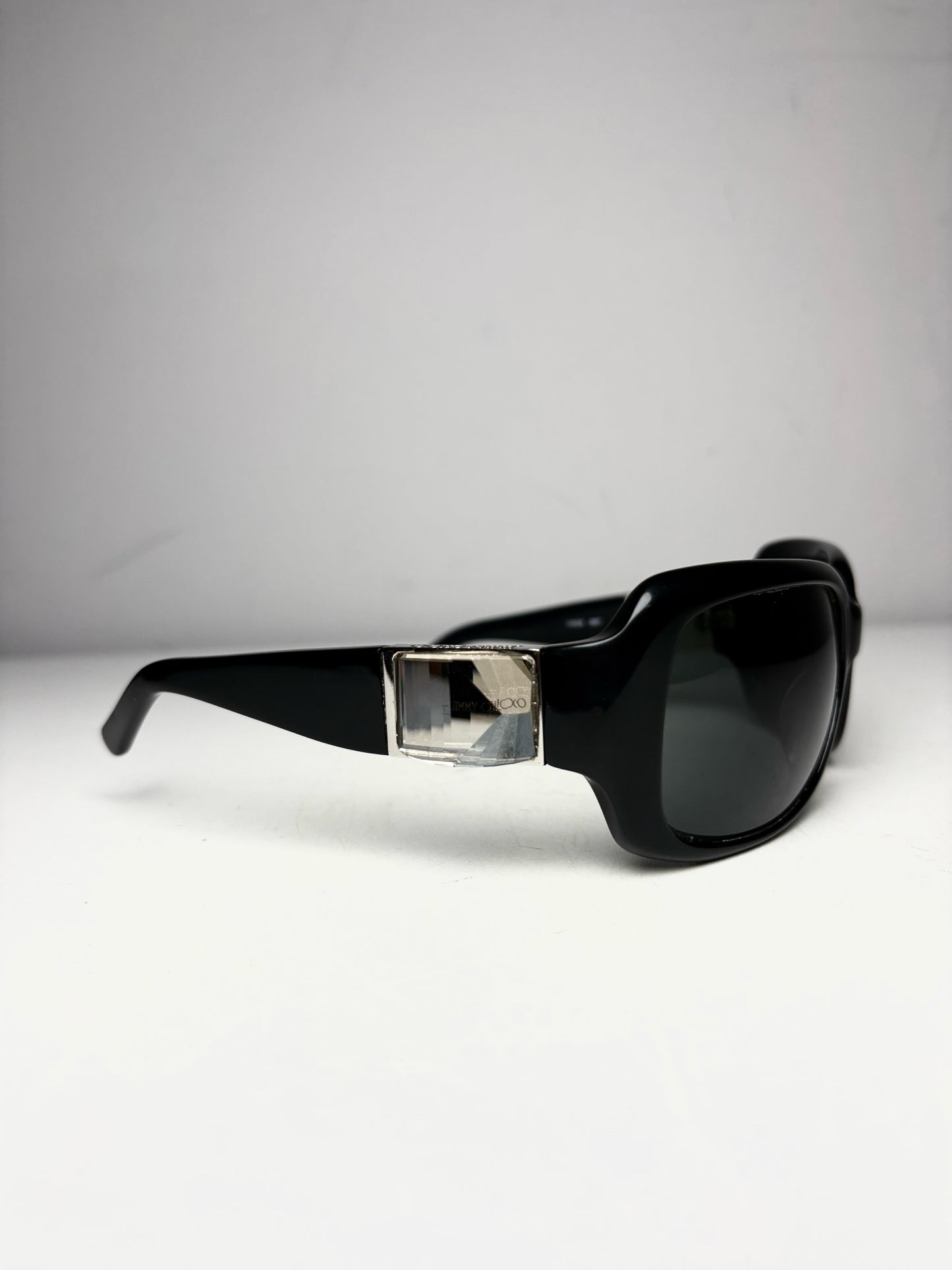 Jimmy Choo 0807 Rocks Pre-owned Black Acetate Rare Sunglasses
