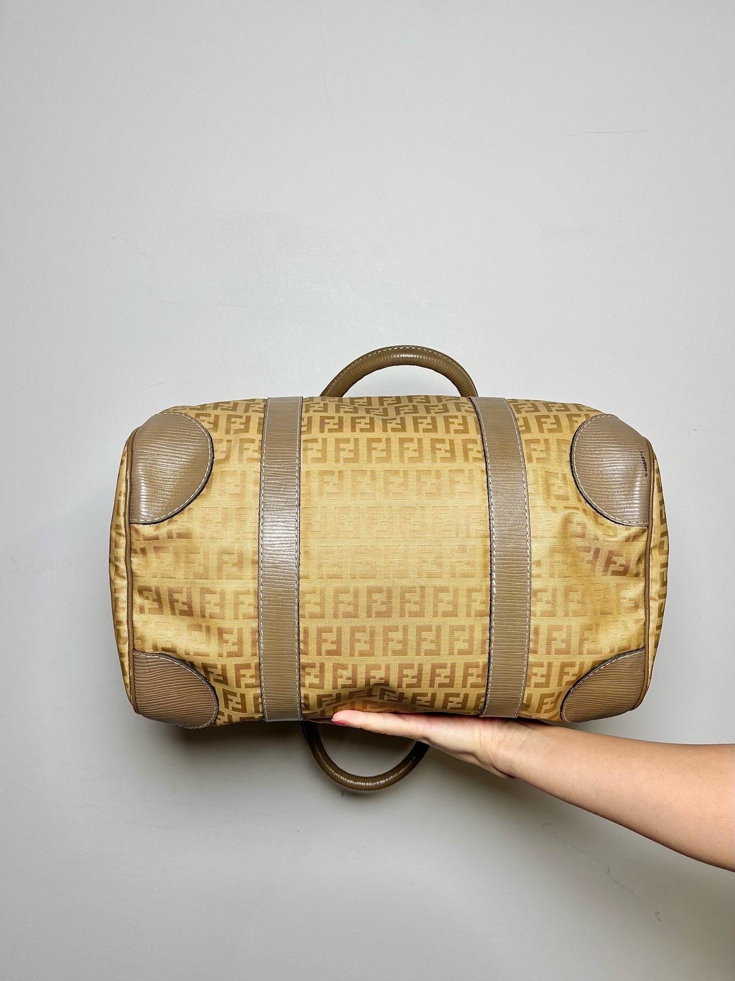 Zucchino Canvas Fendi Monogram Vintage Tan Purse