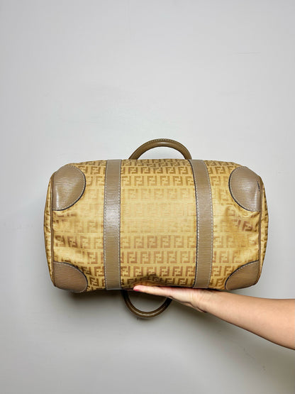 Zucchino Canvas Fendi Monogram Vintage Tan Purse