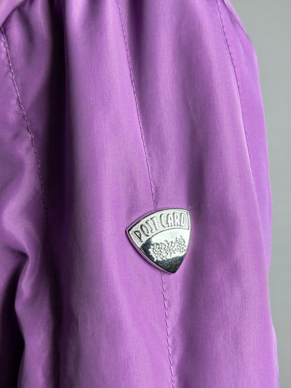 Women Size 6 Post Card Purple Puffer Down-Filled Coat