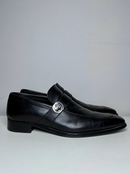 Men's Gucci Black Leather Size 11.5 Pre-owned Dress Shoes