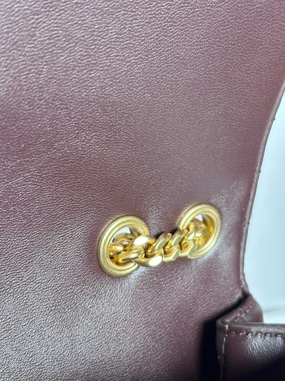 Tory Burch Kira Quilted Leather Pre-owned Brown Napa Purse