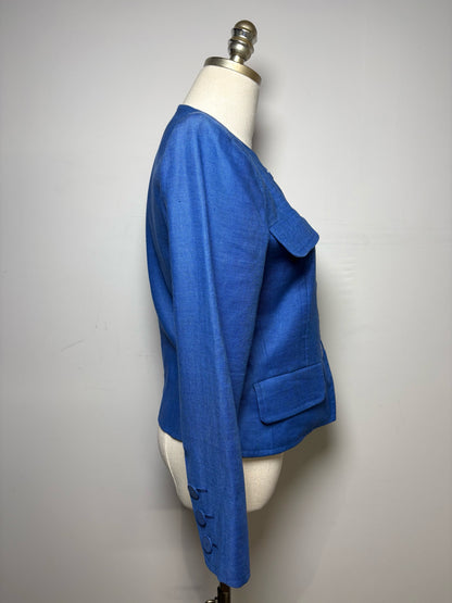 Women Size 38 (US 2–4) Saint Laurent Rive Gauche Vintage Pre-Owned Fitted Jacket