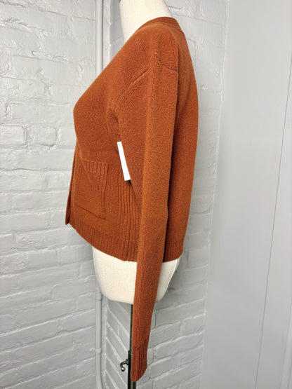 Women Size S Thakoon Rust Solid 100% Pure Wool Sweater
