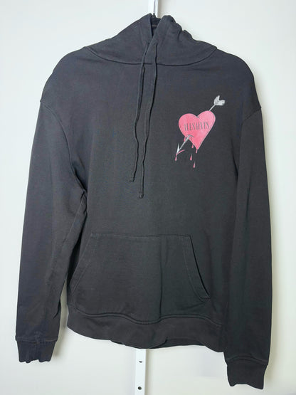 All Saints Black Cotton Bleeding Heart Men's Sweatshirt
