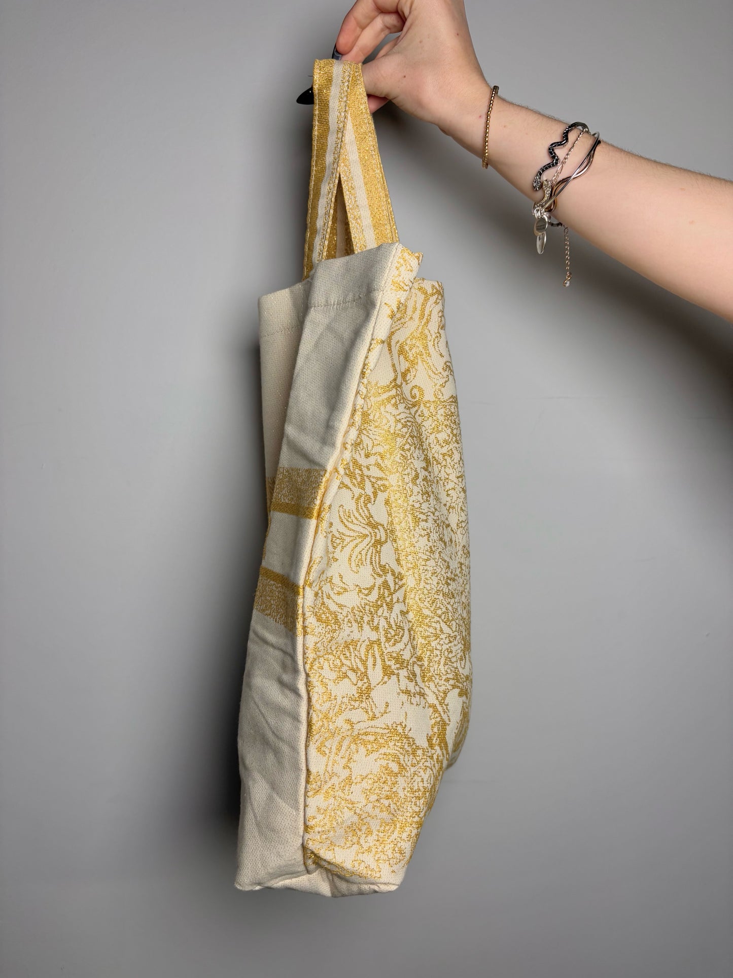 Canvas Christian Dior "Garden of Dreams"  Cream Tote Bag