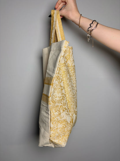 Canvas Christian Dior "Garden of Dreams"  Cream Tote Bag