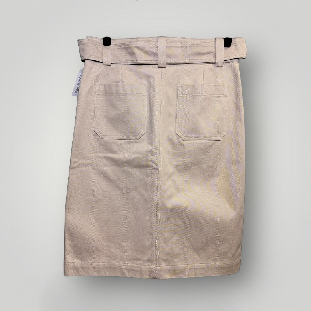 Women Size 40 (8/M) Chloe Khaki Cotton Utility Belted Skirt