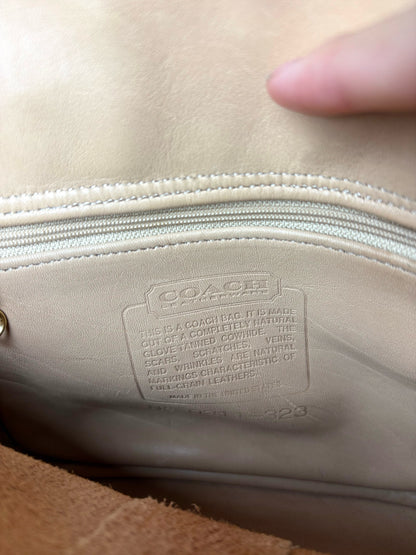 Women's Coach Solid Vintage Leather Pre-owned Tan Small Purse