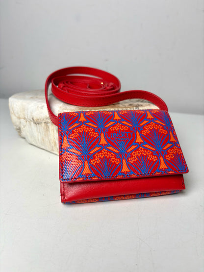 Women's Liberty London Card Case on Strap Red, Blue Pre-owned/NWT