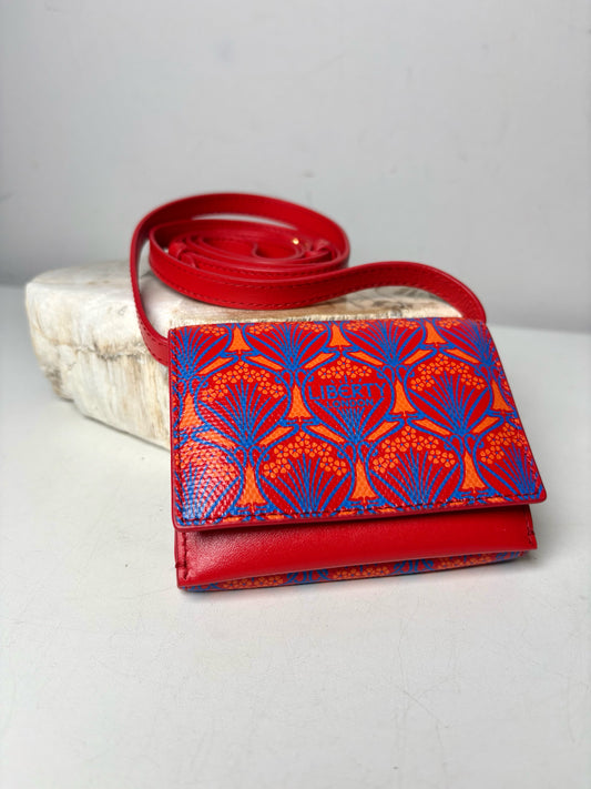 Women's Liberty London Card Case on Strap Red, Blue Pre-owned/NWT