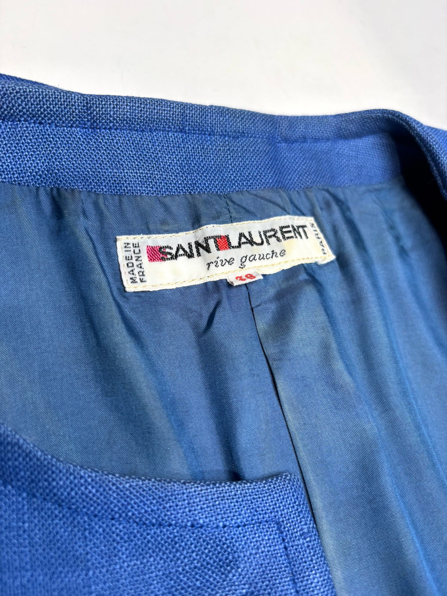 Women Size 38 (US 2–4) Saint Laurent Rive Gauche Vintage Pre-Owned Fitted Jacket